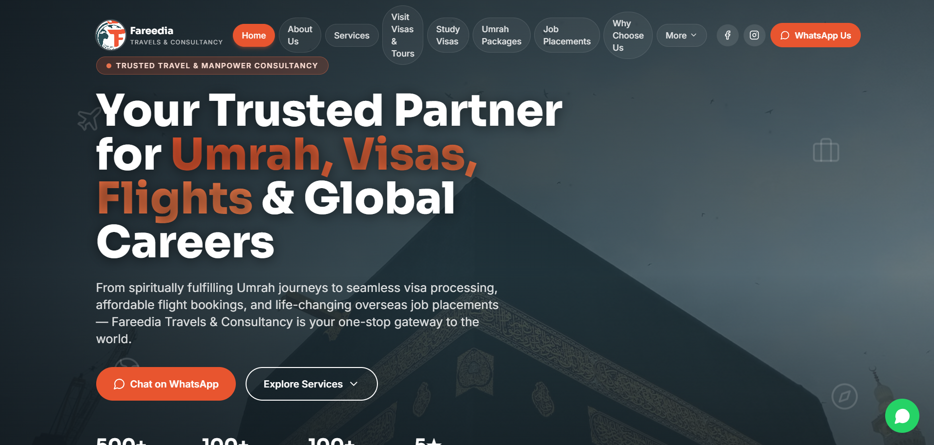 Umrah & Travel Agency Website — Web Development project by Zenith Digital Solutions